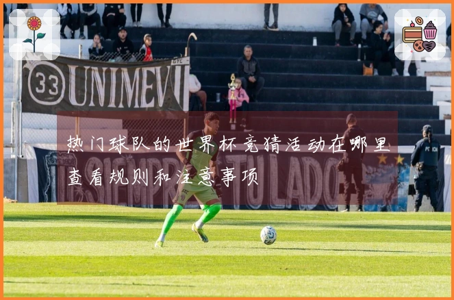 热门球队的世界杯竞猜活动在哪里查看规则和注意事项